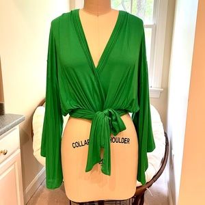 Free People Emerald Wrap Top - Green